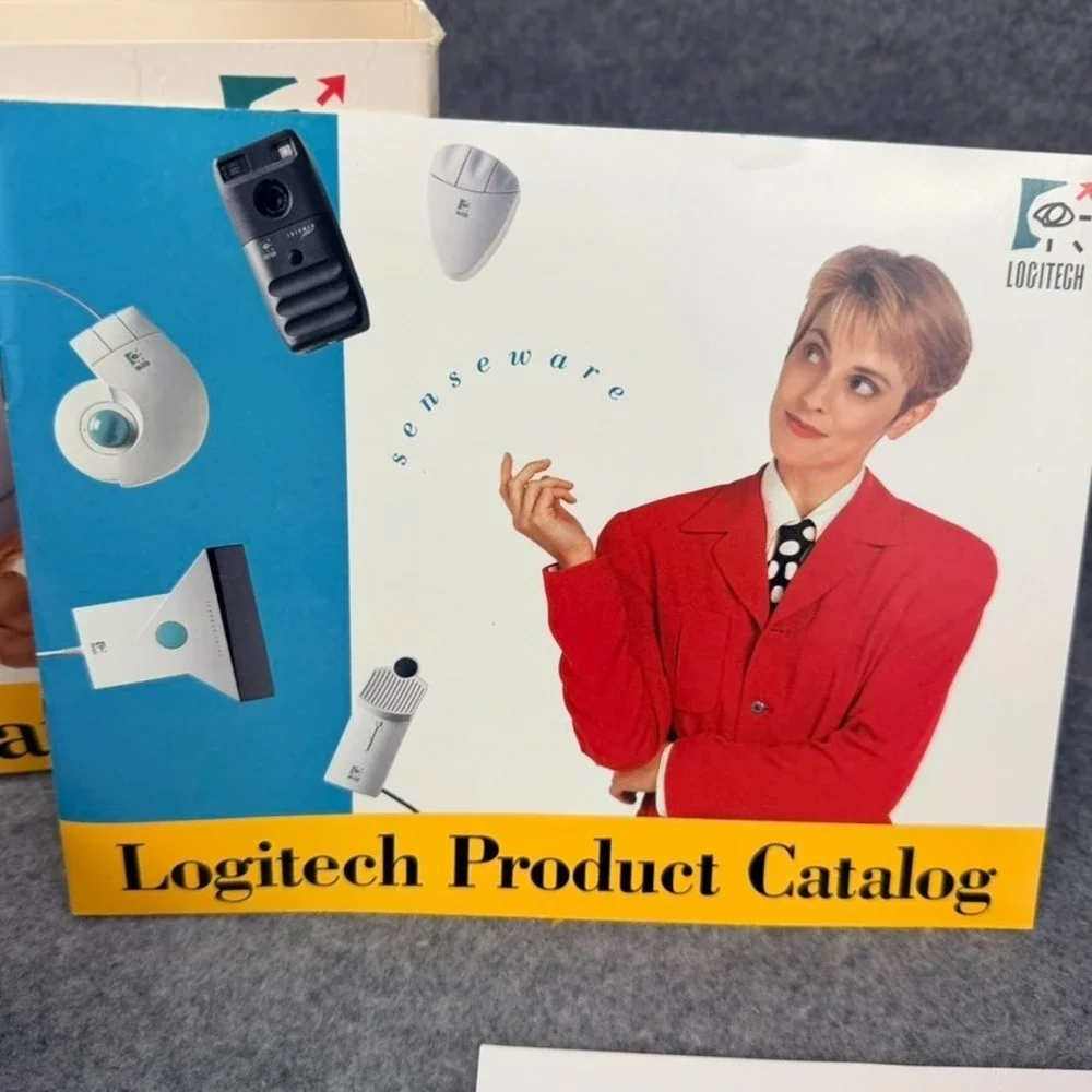 Vintage Logitech Model 1163 MouseMan Cordless Computer Mouse Complete